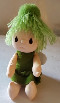 Vintage Applause Evie N Friends Fairy Doll Green Dress/White Wings Plush 1982