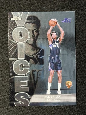 Ace Bailey 2025-26 Topps Chrome Voices Rookie #VS-10 Utah Jazz