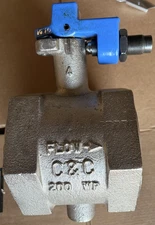 C&C 4" Threaded Butterfly Valve with Blue Pipe Adapter-200 PSI - NEW