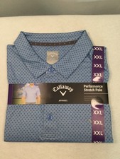 Men's Calloway Performance Stretch Golf Polo Moisture Wicking Regatta Blue XXL
