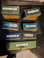 Lot of 47 DDR3/DDR4 laptop & desktop RAM Memory Misc