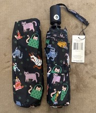 NWT- Vera Bradley Essential Umbrella Herding Cat Multi-Colored Black 45