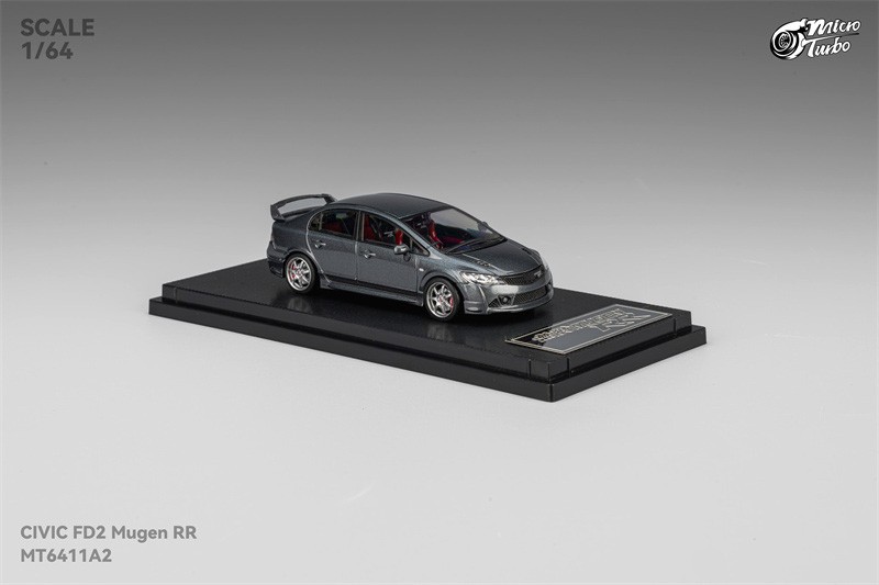 Micro Turbo 1:64 Civic FD2 Mugen RR metallic grey Diecast Model