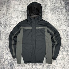 Mountain Warehouse Ski Jacket Black Grey Fleece Lined Winter Coat Mens
