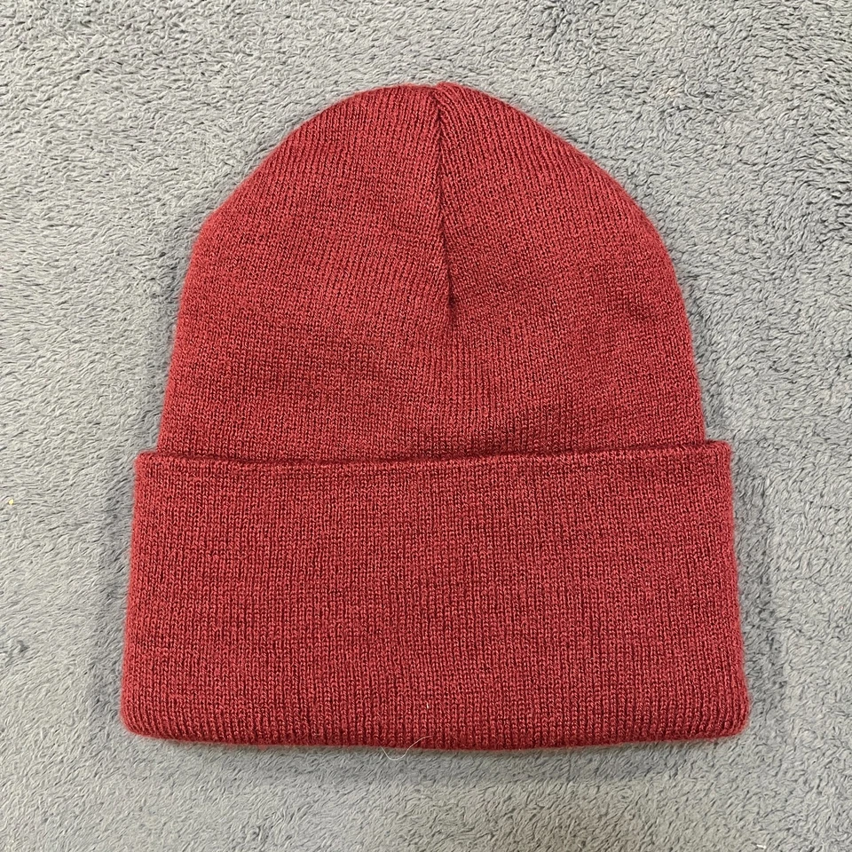 Carhartt WIP Acrílico Reloj Gorro Granate Acanalado Tejido Puños Plegable Sombrero Talla Única Foto 2 de 4