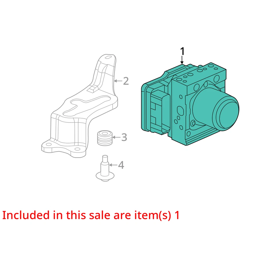 ABS Pump Anti-Lock Brake Part Actuator And Pump Assembly Base Fits 16-18 ILX 525 - Image 2 of 3