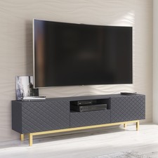 TV Stand 180cm Carved Doors Gold Legs Storage Cabinet – AVANA Collection