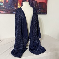 Lularoe Blue With Sparkles Woman s Kimono Size Large