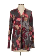 H By Halston Women Red Long Sleeve Blouse S