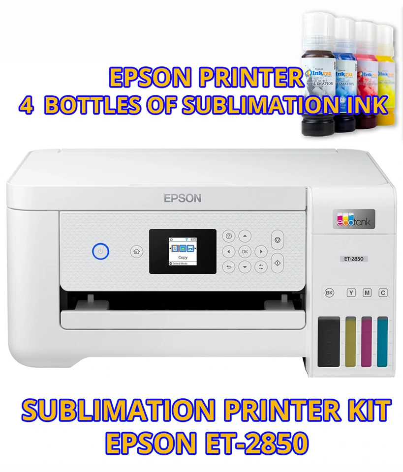 Epson et2988 Printer Sublimation Ink, White, Sublimation Printer Bundle - Image 2 of 4