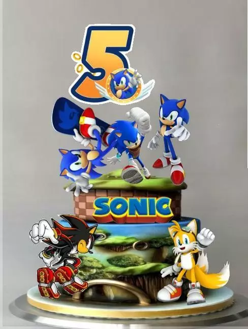 Sonic Cake Topper Sonic Birthday -  Hong Kong