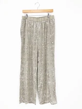 VELVET By Graham & Spencer Yori Sequin Wide Leg Pant Trouser Silver $345 C5
