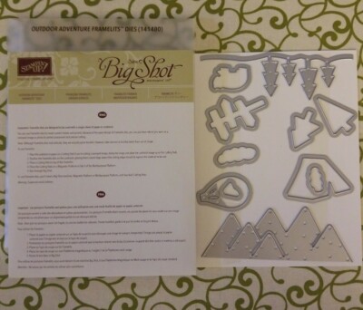 Stampin Up OUTDOOR ADVENTURE Framelits Dies Sizzix Bigshot NEW open package