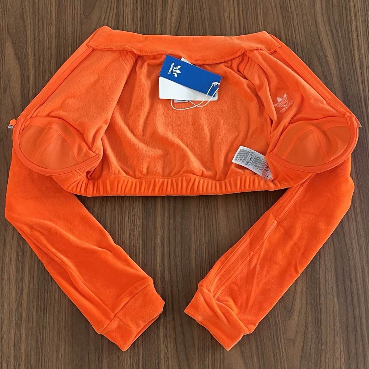 レディースウェア MJ Adidas Jeremy Scott Velour Cropped Full Zip Track Top Women