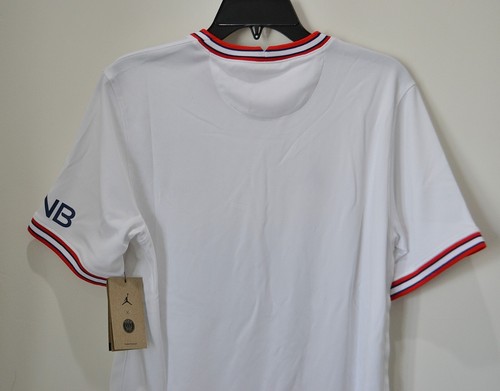 NWT MEN'S AIR JORDAN PSG PARIS SAINT GERMAIN WHITE SOCCER FUTBOL JERSEY SZ S M - Picture 6 of 6