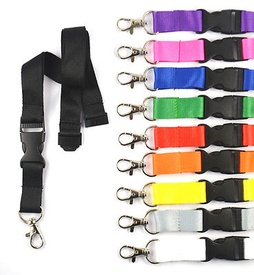 100 x unbedruckte Schlüsselbänder, Schlüsselband Lanyard verschiedene Farben