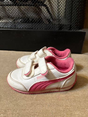 Puma STEPFLEEX FS SL V INF Toddler Leather Sneakers Shoes Pink