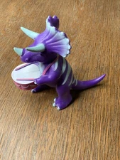 Rare ANKYO Purple Dinosaur Plastic Toy Figure 5.5" Playing The Drums