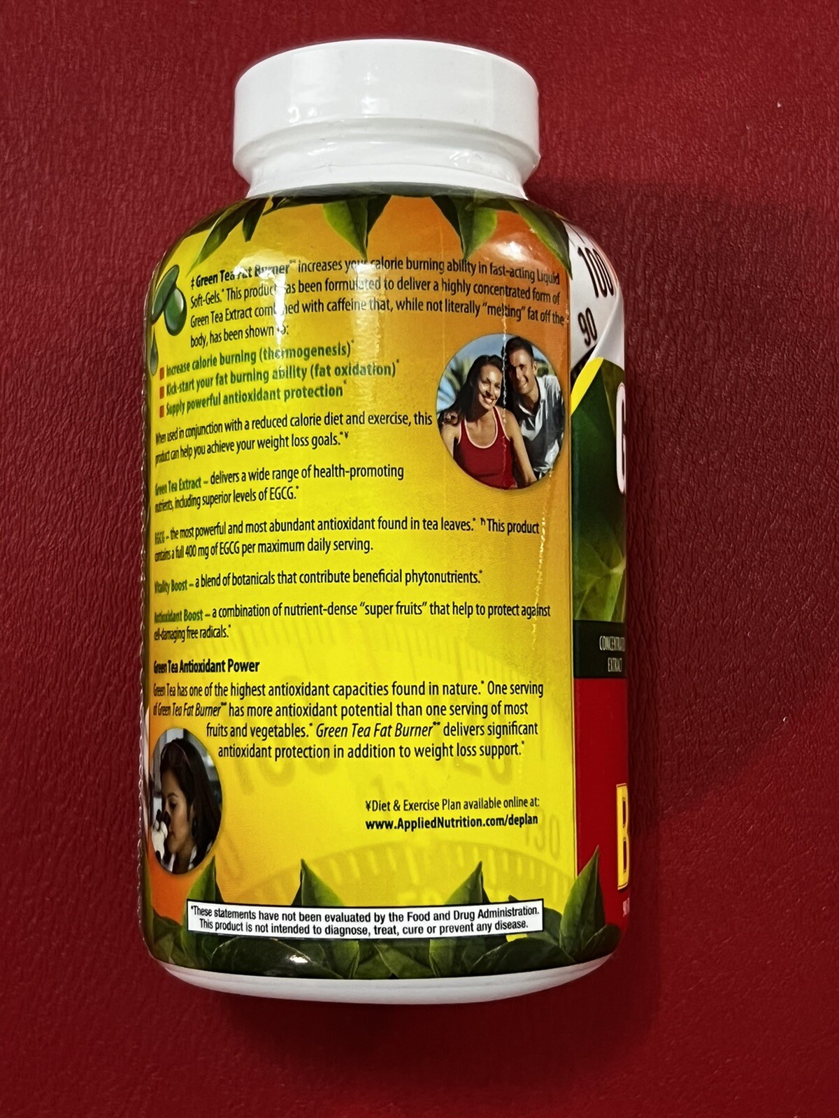 Applied Nutrition Green Tea Fat Burner 90 Liquid Softgels Exp 04/24