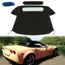 Heated Glass Convertible Soft Top For 2005-2013 Chevrolet Corvette C6 Black Heated Glass Convertible Soft Top For 2005-2013 Chevrolet Corvette C6 Black
