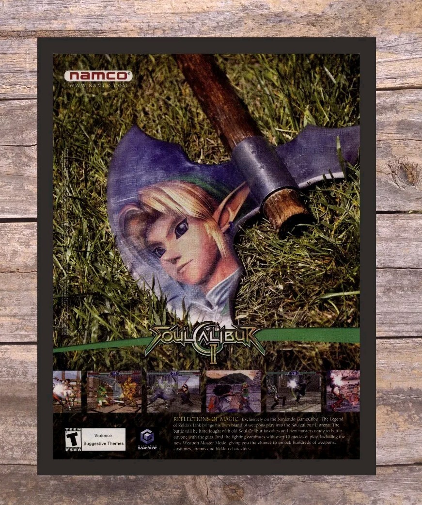 Soul Calibur II 2 Framed Print Ad/Poster Official PS2 Xbox