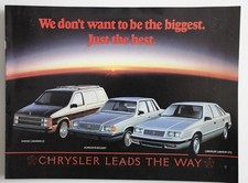 CHRYSLER DODGE PLYMOUTH 1985 dealer brochure catalog - English - Canada