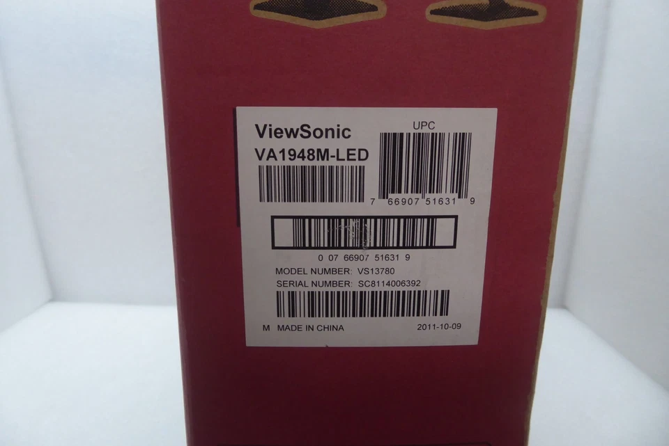 New ViewSonic VA1948M 19" LED Widescreen LCD Monitor VS13780 - Image 3 of 3