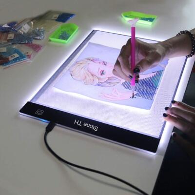 A4 LED Licht Pad Leuchttisch Leuchtplatte Tragbare Light Pad Dimmbar Lichttisch