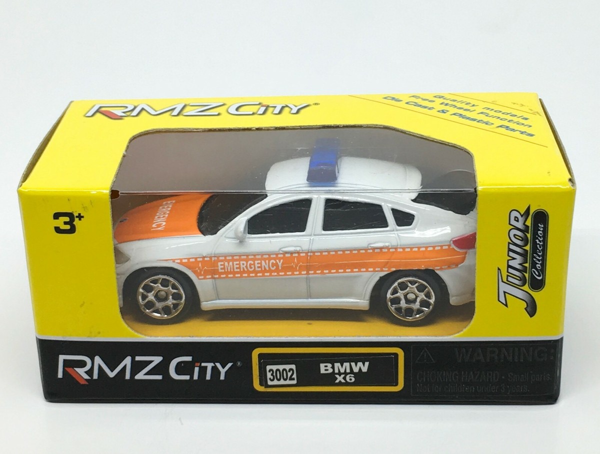 BMW X6 White Emergency RMZ City Metal 1/64 (3