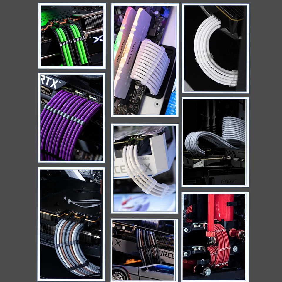 24pcs PC Acrylic Cable Comb Set Slotted Cable Combs Cable Management - image 3 of 4