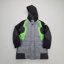 London Fog Jacket Boys Large Gray Hooded Raincoat Windbreaker Outdoors Ladies