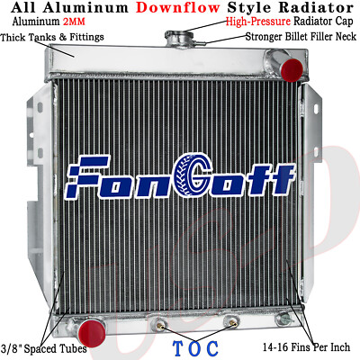 3 Row Aluminum Radiator Fit 55-56-57 Ford Thunderbird T-Bird 4.8/5.1L V8