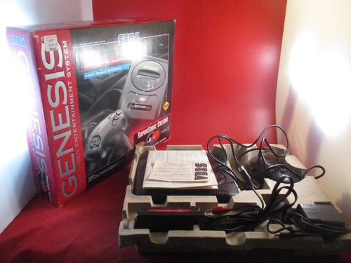 Sega Genesis Model 2 Console Supersonic System Box Set Sonic & Knuckles +Sonic 3