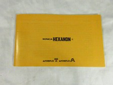 Vintage Konica Hexanon Autoreflex T A Lens Catalog Descriptions of Many Lenses