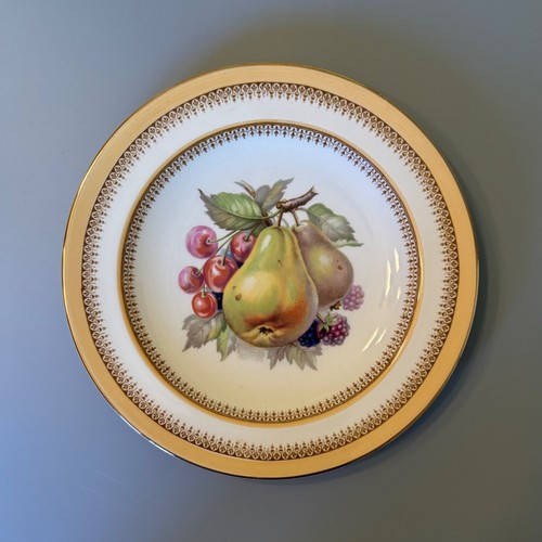 Plato de almuerzo de ensalada Crown Ducal de 8,75" años 30-50 exuberante cosecha de frutas borde dorado AGR - Imagen 5 de 49