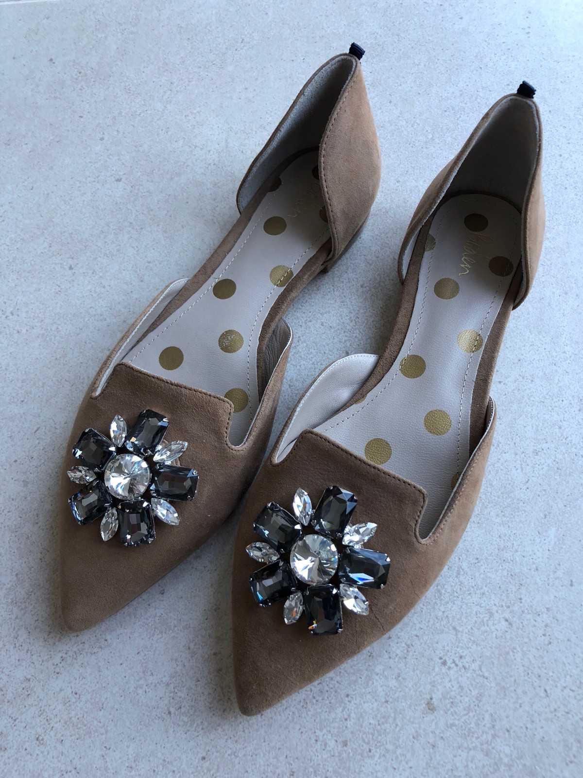 Splendido Splendido Splendido Boden gioiello flat in pelle scamosciata SCARPE, Acero Marrone UK7/40 RRP 0ded8e