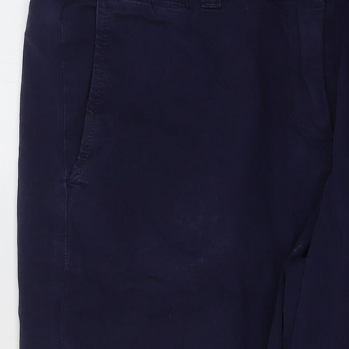 Marks & Spencer Womens Blue Cotton Blend Trousers Size 10 L30 in - Picture 9 of 12