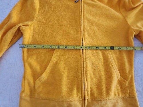 Juicy Couture terry cloth hoodie jacket color yellow woman size S palm trees - Picture 4 of 12
