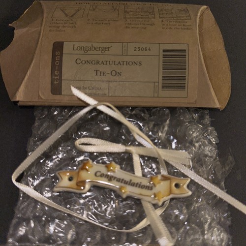Longaberger Congratulations Tie-On 23064 NIB - 第 1/1 張圖片