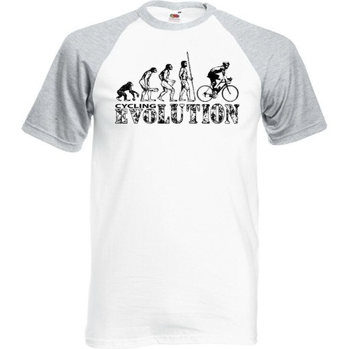 Cycling Evolution Mens Funny T-Shirt Cyclist Bike Bicycle MTB BMX Racer Road - Picture 2 of 12