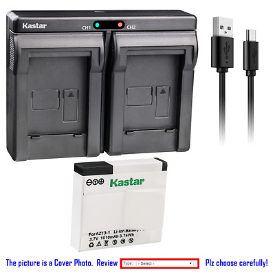 Kastar Battery Dual USB Charger for Xiaomi YI AZ13-1 Xiaomi YI AZ13-2 Battery