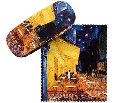 VON LILIENFELD Vincent van Gogh: Nachtcafé - Brillenetui mit Microfaserbezug inkl Tuch | NEU