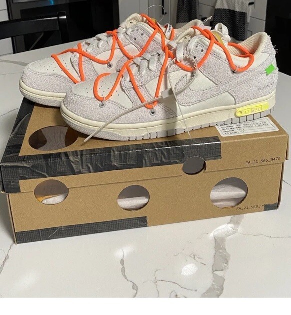 Nike Dunk Low x Off-White 'Lot 11 of 50' Brand New Mens Size Nike Dunk Low x Off-White 'Lot 11 of 50' Brand New Mens Size