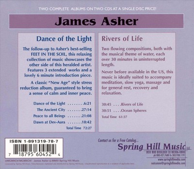 JAMES ASHER DANCE OF THE LIGHT/RIVERS OF LIFE NEW CD