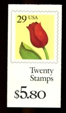 US Booklet MNH #BK185 29c Tulip Complete, (2x 2527a panes)    P# K2222, bk1852