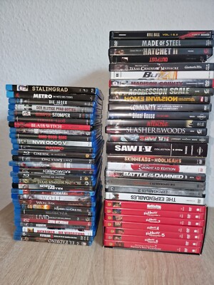 Verkaufe 29 BLUE RAYS 32 DVDS. Verschiedene Titel