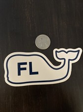 New Authentic Vineyard Vines Florida Whale Sticker Yeti Laptop Decal