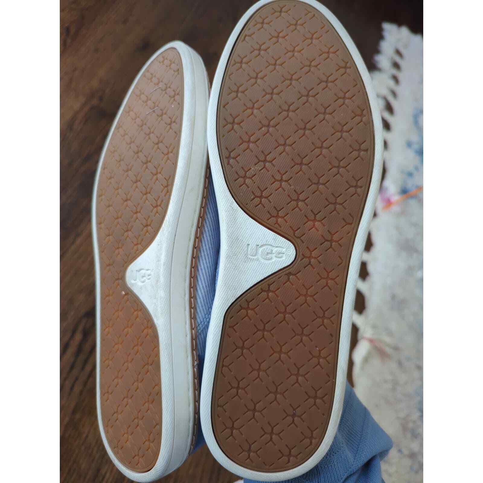 UGG Blue White Slip On Canvas Shoes - image 5