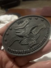 Defender of Firearms Freedom NRA 1986 Belt Buckle Institute Legislative Action