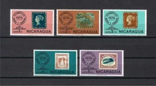 Nicaragua 1976 Sc# 1038-42 Rare stamps of Mauritius Australia Jamaica US MNH